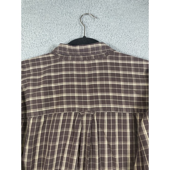 Columbia Men's Brown Plaid Button Up Long Sleeve Shirt Size L - Picture 5 of 9